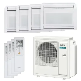Quadri split FUJITSU Console KV AOEG30KBTA4 8kW tailles 25 + 25 + 25 + 35 AGEG09KVCA (x3) + AGEG12KVCA
