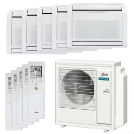 Penta split FUJITSU Console KV AOEG36KBTA5 9.5kW tailles 25 + 25 + 25 + 25 AGEG09KVCA (x5)
