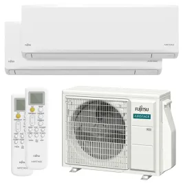 Climatisation bi split FUJITSU Mural KNCA AOEG18KBCA2 5kW tailles 20 + 25 Mural compact WiFi de série ASEH07KNCA + ASEH09KNCA