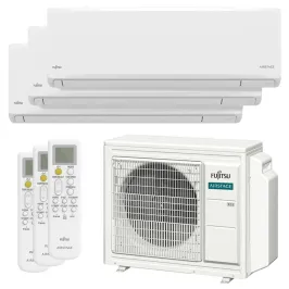Climatiseur tri split FUJITSU Mural KNCA AOEG24KBCA3 6.8kW tailles 20 + 20 + 25 WiFi de série ASEH07KNCA (x2) + ASEH09KNCA