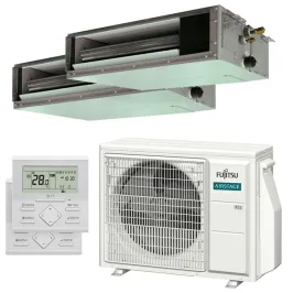 Climatiseur bi split FUJITSU Gainable KSLAP AOEG18KBCA2 5kW tailles 20 + 25 Gainable Mini ARXG07KSLAP + ARXG09KSLAP