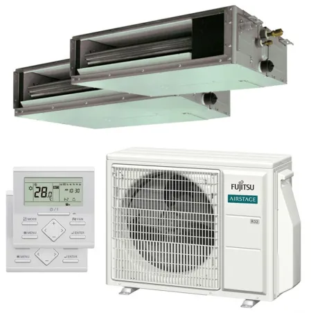Climatiseur bi split FUJITSU Gainable KSLAP AOEG18KBCA2 5kW tailles 20 + 42 Gainable Mini ARXG07KSLAP + ARXG14KSLAP