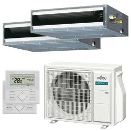 Climatiseur bi split FUJITSU Gainable KLLAP AOEG18KBCA2 5kW tailles 25 + 35 Gainable Fin ARXG09KLLAP + ARXG12KLLAP