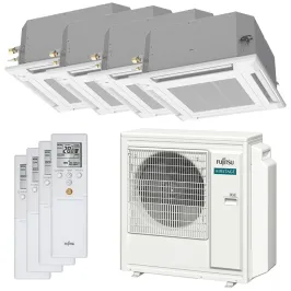 Quadri split FUJITSU Cassette KV AOEG30KBTA4 8kW tailles 20 + 25 + 25 + 42 AUXG07KVLA + AUXG09KVLA (x2) + AUXG14KVLA