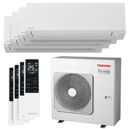 Quadri split Shorai Edge Blanc RAS-4M27G3AVG-E 8.0kW Tailles 20 + 20 + 20 + 42 RAS-B07G3KVSG-E (x3) + RAS-B16G3KVSG-E WiFi