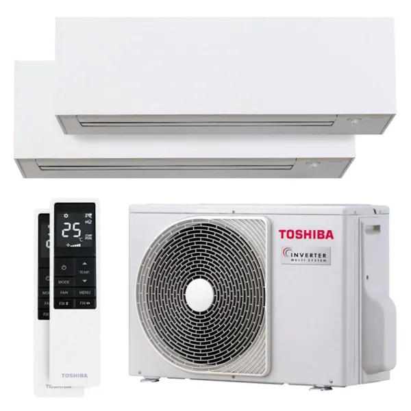 Climatiseur bi split TOSHIBA Daiseikai 10 RAS-2M14G3AVG-E 4.0kW Tailles 25 + 25 Mural WiFi RAS-B10S4KVPG-E (x2)