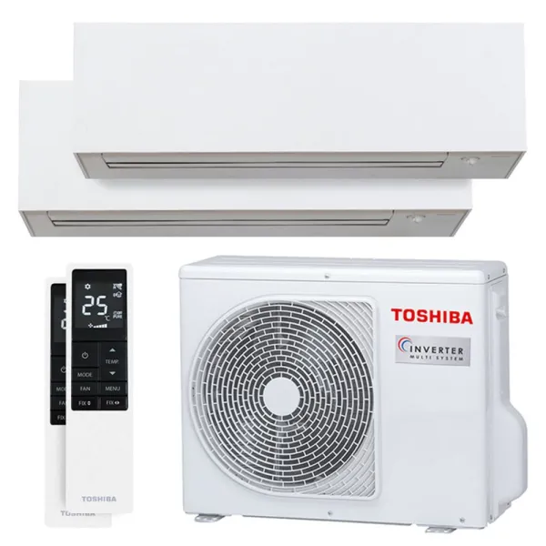 Climatiseur bi split TOSHIBA Daiseikai 10 RAS-2M18G3AVG-E 5.2kW Tailles 25 + 25 Mural WiFi RAS-B10S4KVPG-E (x2)