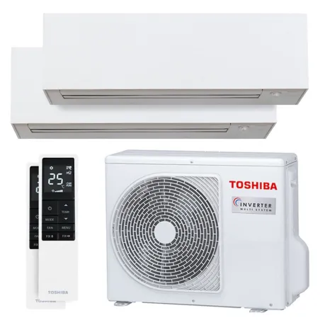 Climatiseur bi split TOSHIBA Daiseikai 10 RAS-2M18G3AVG-E 5.2kW Tailles 25 + 35 Mural WiFi RAS-B10S4KVPG-E + RAS-B13S4KVPG-E