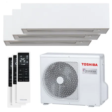 Tri split TOSHIBA Daiseikai 10 RAS-3M18G3AVG-E 5.2kW Tailles 25 + 25 + 25 Mural WiFi RAS-B10S4KVPG-E (x3)