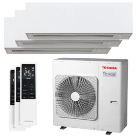 Tri split TOSHIBA Daiseikai 10 RAS-3M26G3AVG-E 7.0kW Tailles 25 + 25 + 35 Mural WiFi RAS-B10S4KVPG-E (x2) + RAS-B13S4KVPG-E