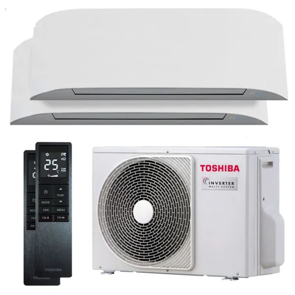 Climatisation bi split TOSHIBA Haori RAS-2M14G3AVG-E 4.0kW Tailles 25 + 35 Mural WiFi RAS-B10N4KVRG-E1 + RAS-B13N4KVRG-E