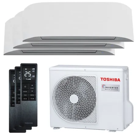 Climatisation tri split TOSHIBA Haori RAS-3M18G3AVG-E 5.2kW Tailles 25 + 25 + 25 Mural WiFi RAS-B10N4KVRG-E1 (x3)