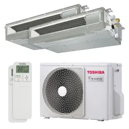 Climatiseur bi split Toshiba gainable RAS-2M14G3AVG-E 4.0kW Tailles 20 + 25 RAS-M07U2DVG-E + RAS-M10U2DVG-E Gainable Compact