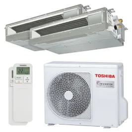 Climatiseur bi split Toshiba gainable RAS-2M18G3AVG-E 5.2kW Tailles 20 + 25 RAS-M07U2DVG-E + RAS-M10U2DVG-E Gainable Compact