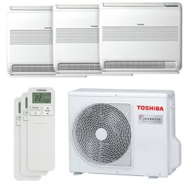Climatiseur tri split Toshiba console RAS-3M18G3AVG-E 5.2kW Tailles 25 + 35 + 35 RAS-B10J2FVG-E + RAS-B13J2FVG-E (x2)