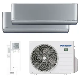 Climatiseur bi split PANASONIC Etherea Argent CU-2Z50TBE 5.0kW tailles 25 + 35 WiFi de série CS-XZ25ZKEW + CS-XZ35ZKEW
