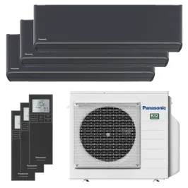 Tri split PANASONIC Etherea Graphite CU-3Z68CBE 6.8kW tailles 25 + 25 + 25 WiFi CS-XZ25CKEW-H + CS-XZ25CKEW-H + CS-XZ25CKEW-H