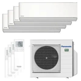 Quadri split PANASONIC Etherea Blanc CU-4Z68TBE 6.8kW tailles 16 + 20 + 25 + 25 WiFi CS-MZ16ZKE + CS-Z20ZKEW + CS-Z25ZKEW (x2)
