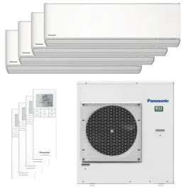 Quadri split PANASONIC Etherea Blanc CU-4Z80TBE 8kW tailles 16 + 20 + 20 + 25 WiFi CS-MZ16ZKE + CS-Z20ZKEW (x2) + CS-Z25ZKEW