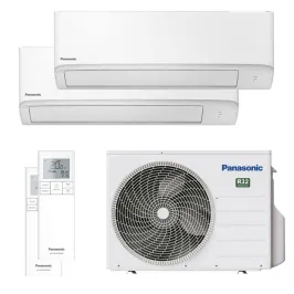 Climatiseur bi split PANASONIC Mural TZ CU-2Z50TBE 5.0kW tailles 20 + 35 WiFi de série CS-TZ20ZKEW + CS-TZ35ZKEW