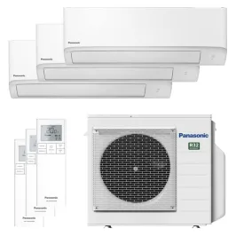 Tri split PANASONIC Mural TZ CU-3Z52TBE 5.2kW tailles 16 + 16 + 20 WiFi de série CS-MTZ16ZKE + CS-MTZ16ZKE + CS-TZ20ZKEW
