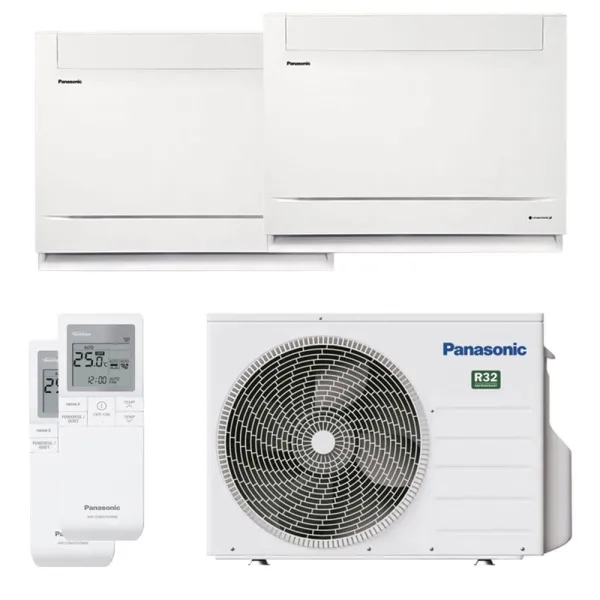 Climatiseur bi split PANASONIC Console CU-2Z41CBE 4.1kW tailles 20 + 20 WiFi de série CS-MZ20CFEA + CS-MZ20CFEA