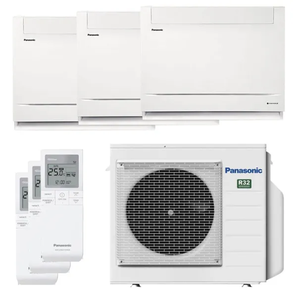 Tri split PANASONIC Console UFE CU-3Z52TBE 5.2kW tailles 20 + 20 + 25 CS-MZ20UFEA + CS-MZ20UFEA + CS-Z25UFEAW