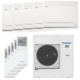 Penta split PANASONIC Console UFE CU-5Z90TBE 9kW tailles 25 + 25 + 25 + 25 + 35 CS-Z25UFEAW (x4) + CS-Z35UFEAW