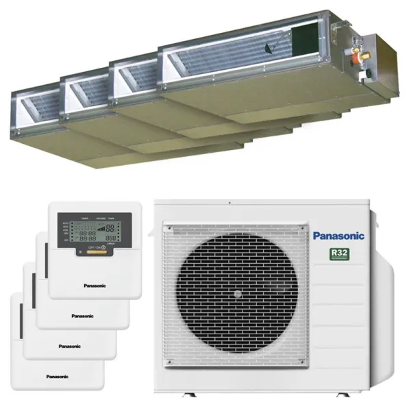 Quadri split PANASONIC Gainable UD3 CU-4Z68TBE 6.8kW tailles 20 + 20 + 25 + 25 CS-MZ20UD3EA (x2) + CS-Z25UD3EAW (x2)