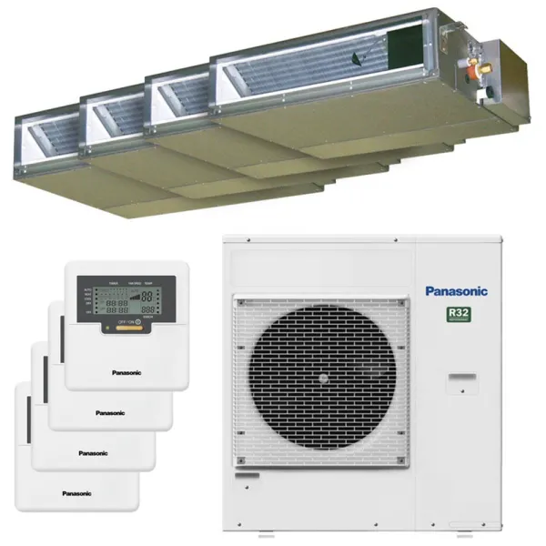 Quadri split PANASONIC Gainable UD3 CU-4Z80TBE 8kW tailles 20 + 20 + 20 + 25 CS-MZ20UD3EA (x3) + CS-Z25UD3EAW