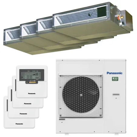 Quadri split PANASONIC Gainable UD3 CU-4Z80TBE 8kW tailles 20 + 20 + 20 + 25 CS-MZ20UD3EA (x3) + CS-Z25UD3EAW