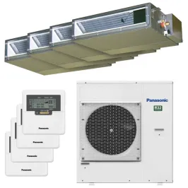 Quadri split PANASONIC Gainable UD3 CU-4Z80TBE 8kW tailles 20 + 20 + 25 + 25 CS-MZ20UD3EA (x2) + CS-Z25UD3EAW (x2)