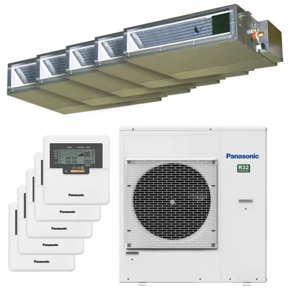 Penta split PANASONIC Gainable UD3 CU-5Z90TBE 9kW tailles 20 + 20 + 20 + 35 + 35 CS-MZ20UD3EA (x3) + CS-Z35UD3EAW (x2)