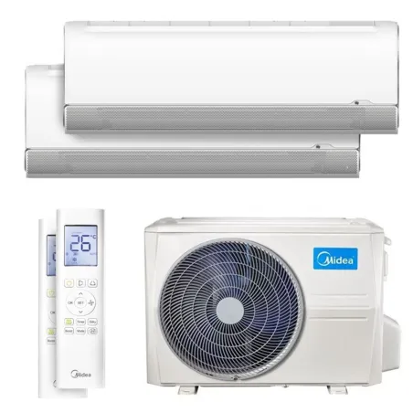 Climatiseur bi split Midea Breezeless + 6.1kW M3OG-21HFN8-Q tailles 35 + 35 MSFAAU-12HRFN8B + MSFAAU-12HRFN8B