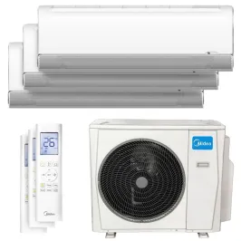 Climatiseur tri split Midea Breezeless + 10.5kW M4O-36FN8-Q tailles 25 + 35 + 35 MSFAAU-09HRFN8B + MSFAAU-12HRFN8B (x2)