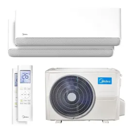 Climatiseur bi split Midea Breezeless E 5.2kW M2OE-18HFN8-Q tailles 25 + 25 MSCB1BU-09HRFN8 + MSCB1BU-09HRFN8