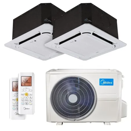 Climatiseur bi split Midea Cassette 6.1kW M3OG-21HFN8-Q tailles 35 + 35 MCA3U-12HRFNX(GA) + MCA3U-12HRFNX(GA)