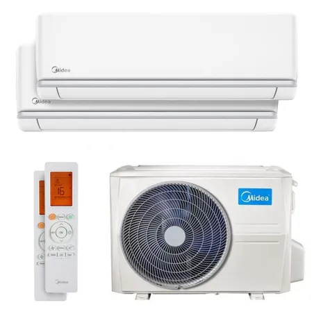 Climatiseur bi split Midea Elegance 5.2kW M2OE-18HFN8-Q tailles 25 + 25 MSAGSAU-09HRDN8 + MSAGSAU-09HRDN8