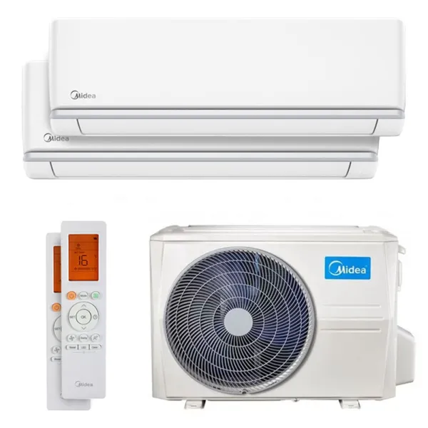 Climatiseur bi split Midea Elegance 6.1kW M3OG-21HFN8-Q tailles 25 + 35 MSAGSAU-09HRDN8 + MSAGSBU-12HRDN8
