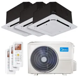 Climatiseur tri split Midea Cassette 8kW M3OA-27HFN8-Q tailles 25 + 35 + 35 MCA3U-09HRFNX(GA) + MCA3U-12HRFNX(GA) (x2)