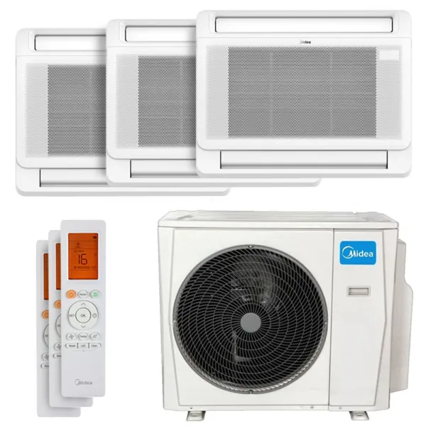 Climatiseur tri split Midea Console 10.5kW M4O-36FN8-Q tailles 25 + 25 + 50 MFA2U-09HRFNX(GA) (x2) + MFA2U-17HRFNX(GA)