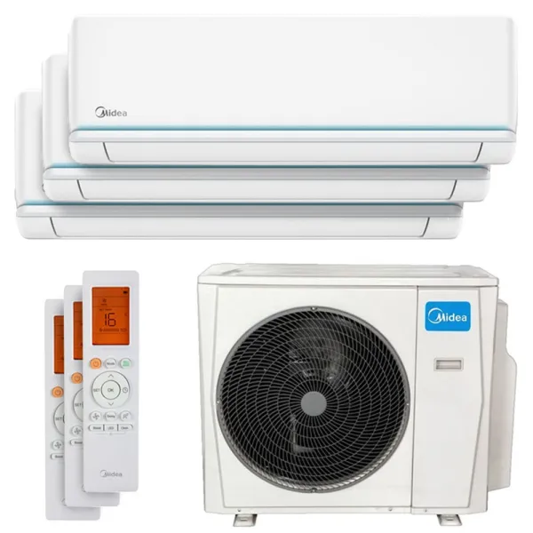Climatiseur tri split Midea Evolution 10.5kW M4O-36FN8-Q tailles 25 + 35 + 35 MSAGXAU-09HRDN8 + MSAGXBU-12HRDN8 (x2)