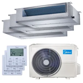 Climatiseur tri split Midea Gainable 8kW M3OA-27HFN8-Q tailles 25 + 35 + 35 MTIU-09HWFNX(GA) + MTIU-12HWFNX(GA) (x2)