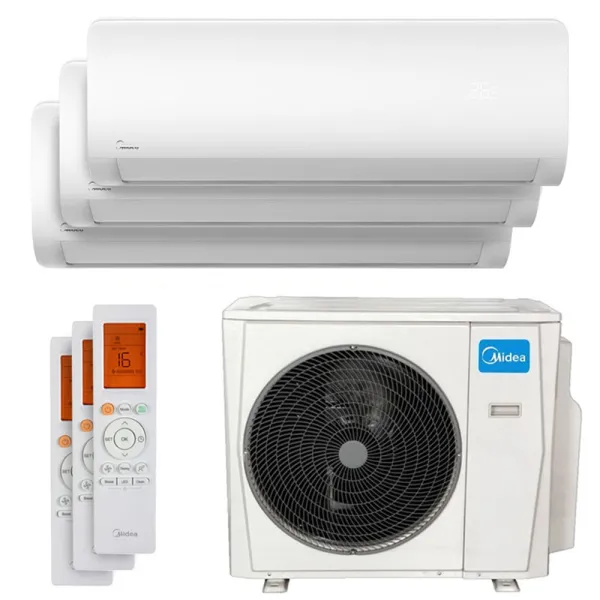 Climatiseur tri split Midea XTREME PRO WIFI 10.5kW M4O-36FN8-Q tailles 25 + 25 + 50 MSAGBU-09HRFN8 (x2) + MSAGCU-18HRFN8