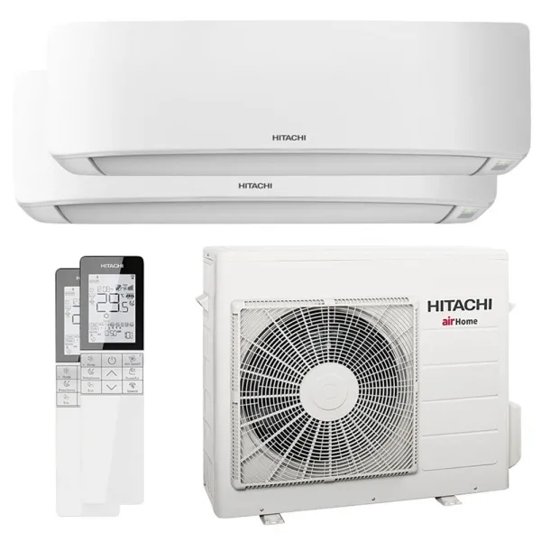 Climatiseur bi split HITACHI AirHome 400 RAM-G68N3HAE 6.8kW Tailles 25 + 50 WiFi RAK-DJ25RHAE + RAK-DJ50RHAE PAC air-air