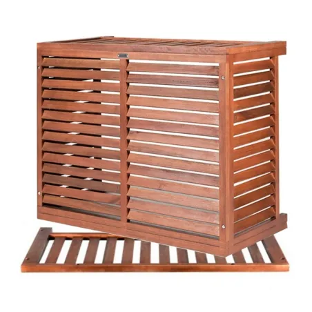 Cache climatisation en bois exotique avec face de dessous