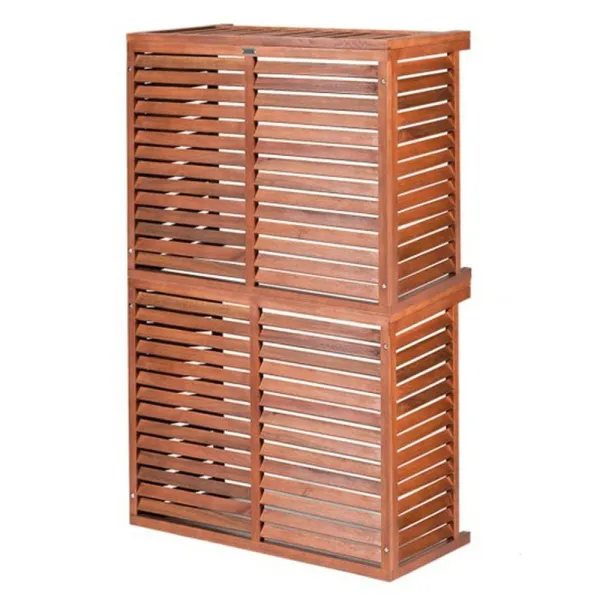 Cache climatisation modèle double en Bois Exotique