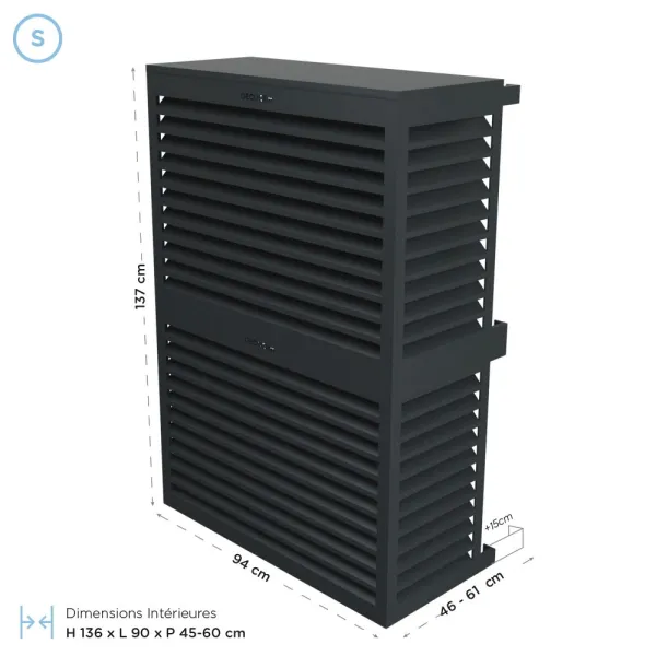 Cache climatisation modèle double en Alu RAL 7016 Gris Anthracite