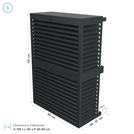 Cache climatisation modèle double en Alu RAL 7016 Gris Anthracite