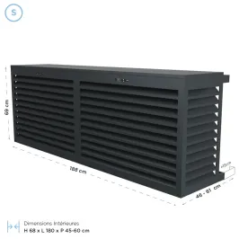 Cache climatisation modèle double latéral en Alu RAL 7016 Gris Anthtracite 2
